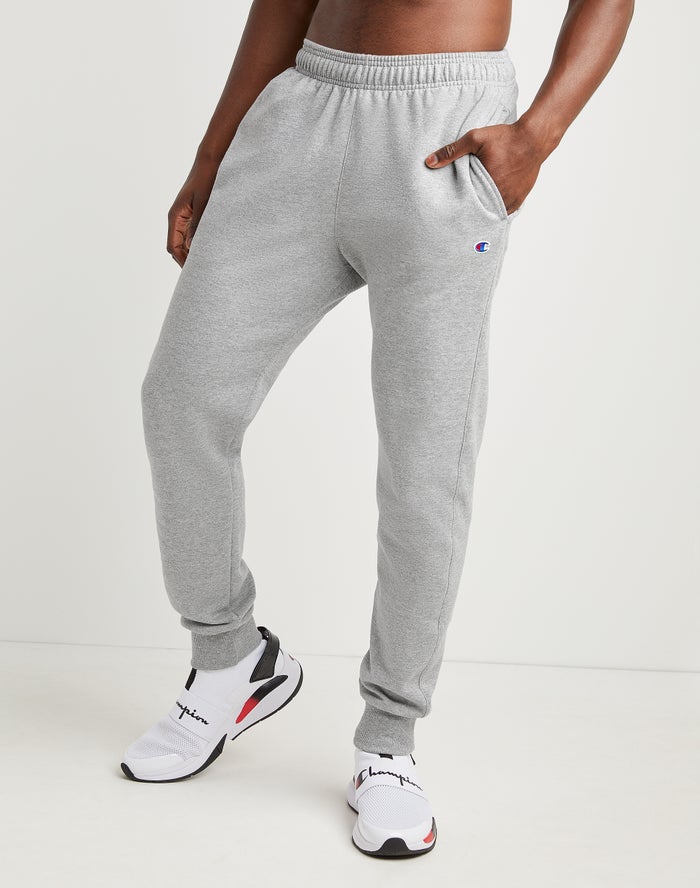 Champion Powerblend Fleece Grey Joggers Mens - South Africa ALDIRO435